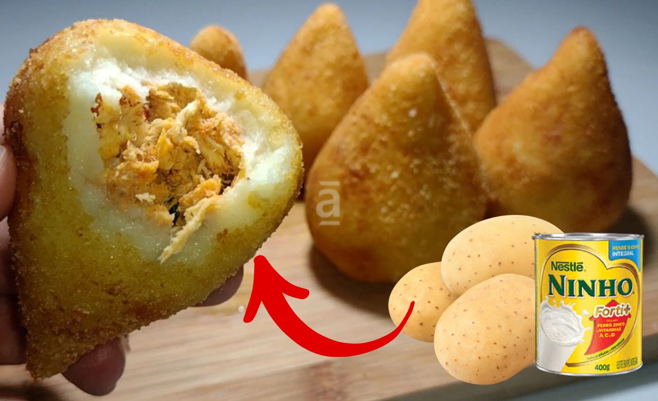 Coxinha Cremosa de Batata com Toque de Leite Ninho – Um Salgado Único e Irresistível para Festas e Lanchinhos
