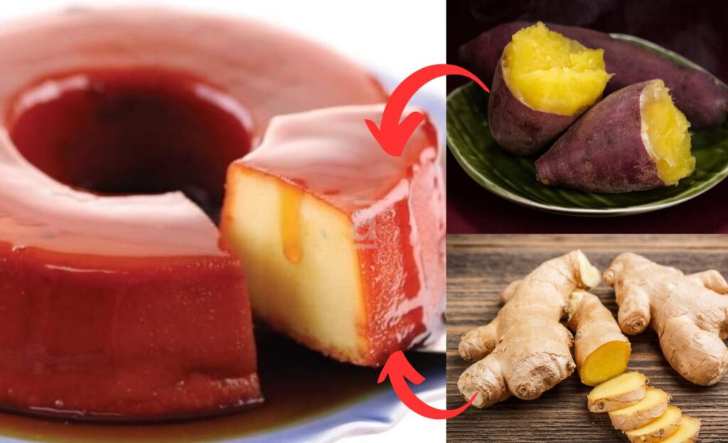 Pudim de Batata-Doce com Gengibre